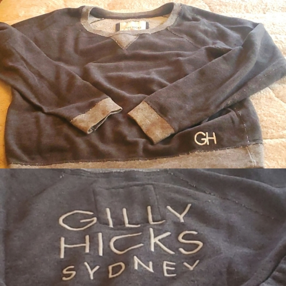 EUC Gilly Hicks grey crew neck sweatshirt